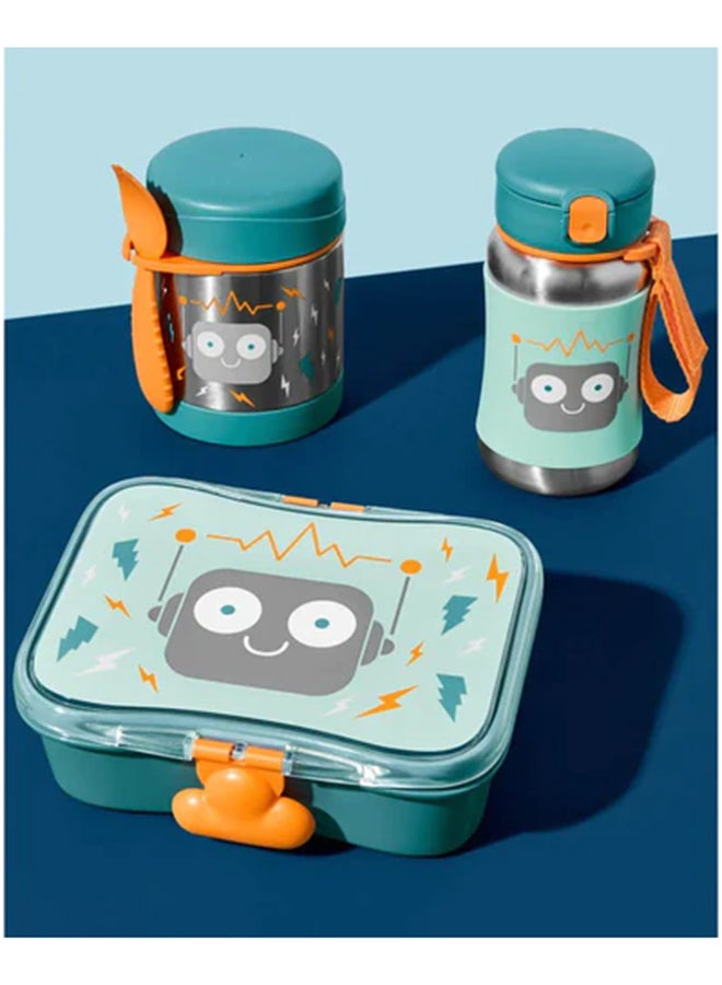 Toddler Sippy Cup With Straw, Sparks Stainless Steel Straw Bottle, Robot