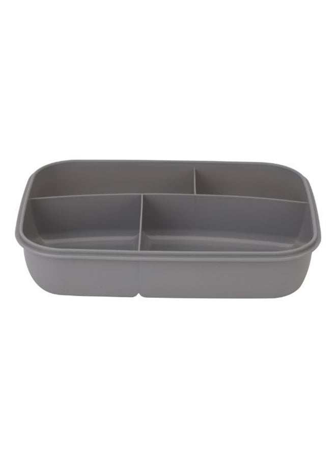 Royalford - Airtight Lunch Box With Spoon Blue With White/Grey With White-Assorted 1.35Liters - Image 1
