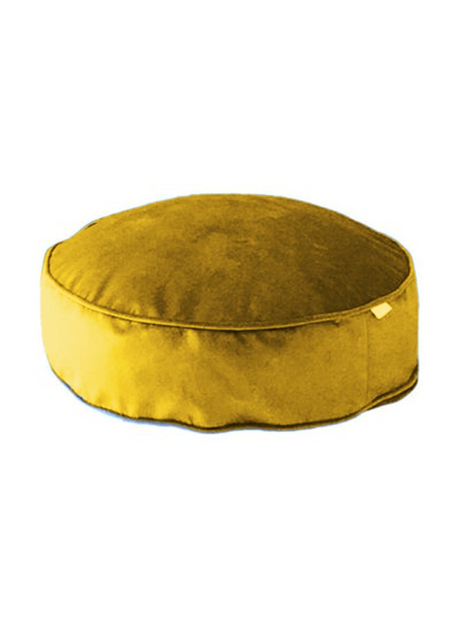 REGAL IN HOUSE Round Velvet Bean Bag Velvet Gold 60x20cm 