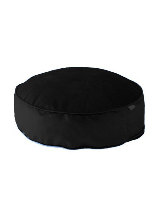 REGAL IN HOUSE Round Velvet Bean Bag Velvet Black 60x20cm 