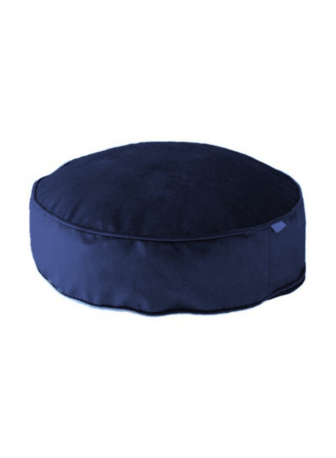 REGAL IN HOUSE Round Velvet Bean Bag Velvet Dark Blue 60x20cm 