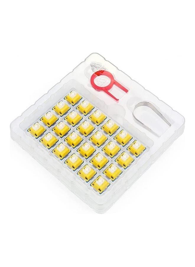 REDRAGON - A113 Bullet-B Tactile Mechanical Switch, 3-Pin Plate Mounted Blue Switches Equivalent, Hot-Swappable DIY Keyboard Clicky Switch Mod, 50 Million Click(24 pcs Switches, Keycap + Switch Puller) - Image 1