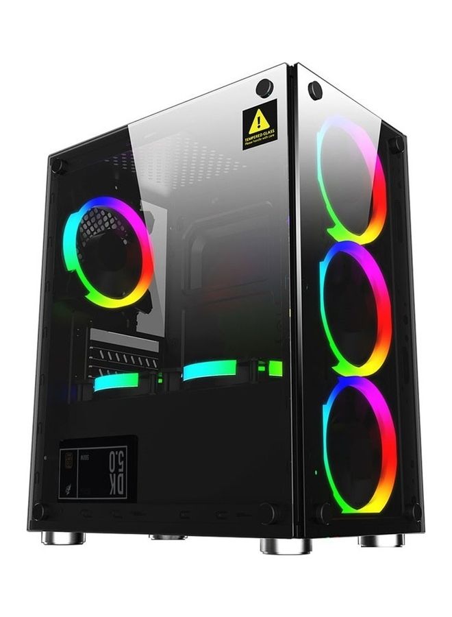 1STPLAYER - TMD Wolf Plus Gaming Tower PC With Core I5-10400F Processor/16GB RAM/1TB SSD/ Windows 10 Pro/NVIDIA GeForce GTX 1650 GTX Graphic Card/RGB Fans Black - Image 1