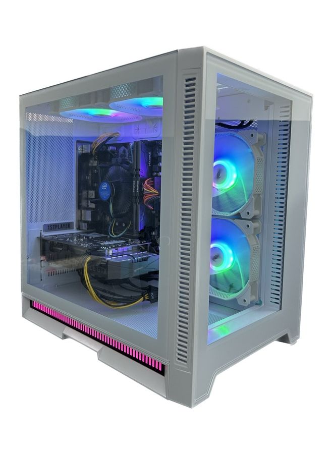 1STPLAYER - TMD WOLF Pro Gaming PC, Core i5-10400F Processor,/16GB (2X8) RAM/ 1TB SSD / Windows 10 Pro /  NVIDIA GeForce GTX 1650 With RGB FANS Grey - Image 1