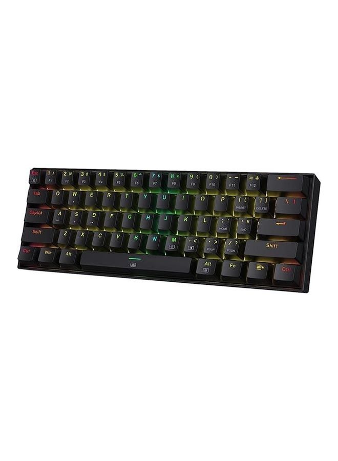 REDRAGON - Dragonborn K630 Wired RGB 60% Mechanical Keyboard, Outemu Red Linear Key Switches, Hot-Swappable, Detachable Type-C Cable, Anti-Ghosting Keys, Black - Image 1