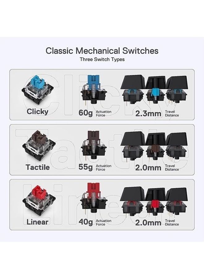 REDRAGON - Dragonborn K630 Wired RGB 60% Mechanical Keyboard, Outemu Red Linear Key Switches, Hot-Swappable, Detachable Type-C Cable, Anti-Ghosting Keys, Black - Image 1