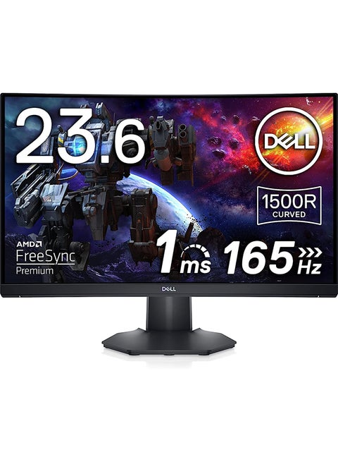 S2422HG 23.6 Inch Full HD (1920x1080) 1500R Curved Gaming Monitor, 165Hz, VA, 1ms MPRT, AMD FreeSync Premium, 99% sRGB, DisplayPort, 2x HDMI, 3 Year Warranty Black