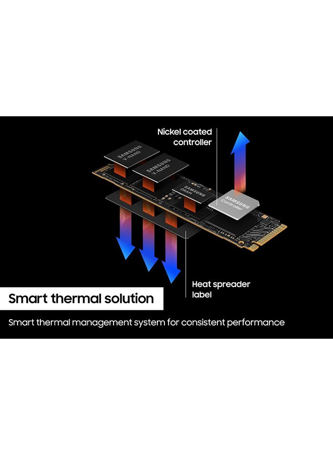 سامسونج - سلسلة 990 PRO-PCIe Gen4. X4 NVMe 2.0c - M.2 SSD داخلي (MZ-V9P2T0B/AM) - Image 1