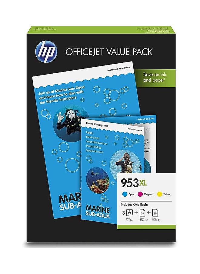 HP 1CC21AE 953XL Officejet Value Pack Cyan, Magenta and Yellow - Image 1