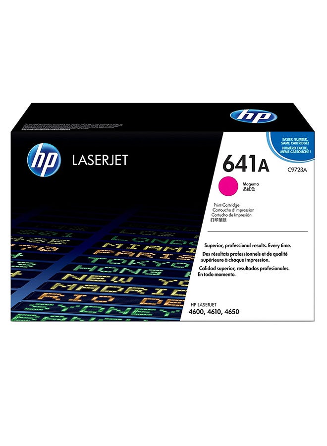 HP C9723A 641A Original LaserJet Toner Cartridge, Pack of 1 Magenta - Image 1