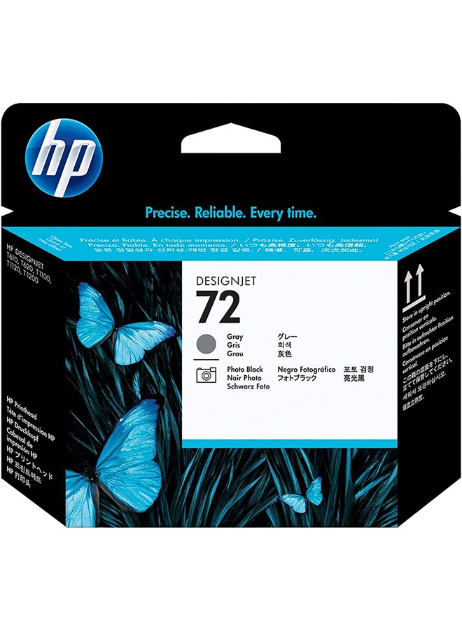 HP رأس الطباعة C9380A 72 Gray وPhoto DesignJet الأصلي