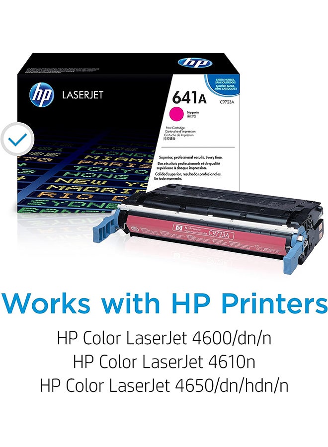 HP C9723A 641A Original LaserJet Toner Cartridge, Pack of 1 Magenta - Image 2