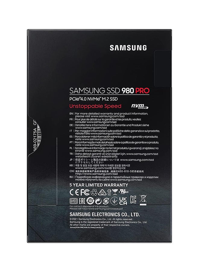 سامسونج 980 PRO PCIe 4.0 (مكرر إلى 7.000 ميجابايت/ثانية) NVMe M.2 (2280) محرك الحالة الصلبة الداخلي (SSD) (MZ-V8P2T0BW)  - Image 5