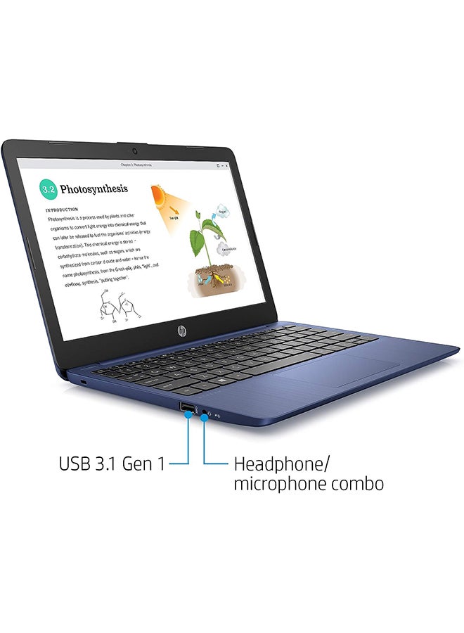 Stream 11-ak0010nr Laptop With 11.6-Inch Display, Celeron N4000 Processor/4GB RAM/32GB Emmc/Intel UHD Graphics 600/Windows 10 Home English Royal Blue