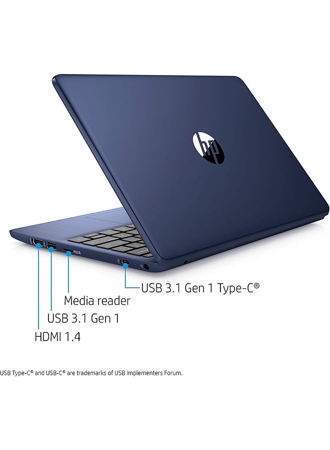 Stream 11-ak0010nr Laptop With 11.6-Inch Display, Celeron N4000 Processor/4GB RAM/32GB Emmc/Intel UHD Graphics 600/Windows 10 Home English Royal Blue