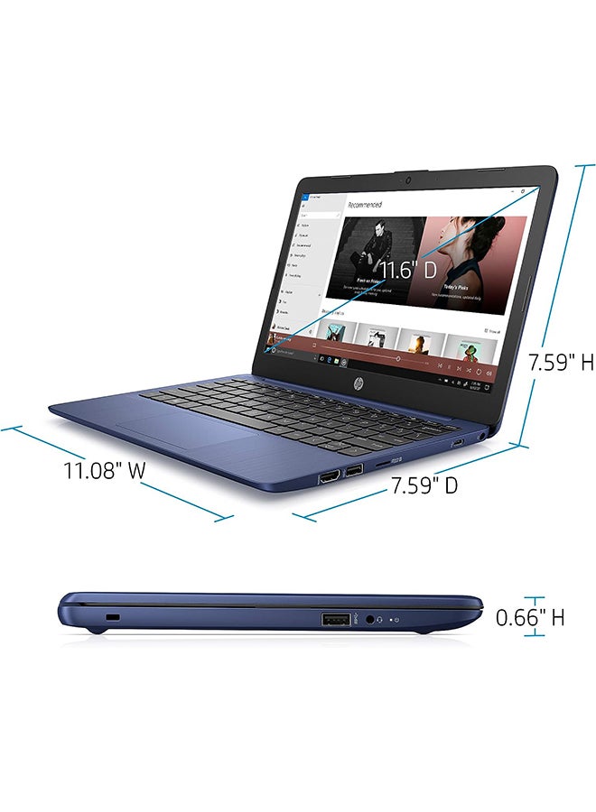 Stream 11-ak0010nr Laptop With 11.6-Inch Display, Celeron N4000 Processor/4GB RAM/32GB Emmc/Intel UHD Graphics 600/Windows 10 Home English Royal Blue