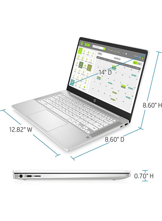 Chromebook - 14a-na0020nr Laptop With 14-Inch Display, Celeron N4020 Processor/4GB RAM/32GB Emmc/Intel UHD Graphics 600/Chrome OS English Grey