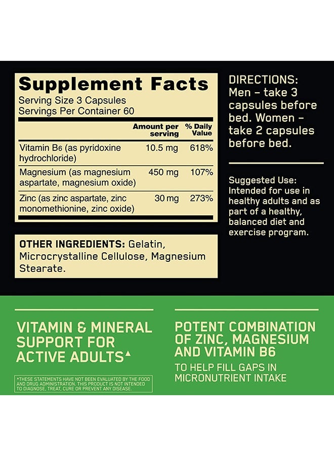 Optimum Nutrition - ZMA Dietary Supplement Capsules - 180 capsules - Image 1