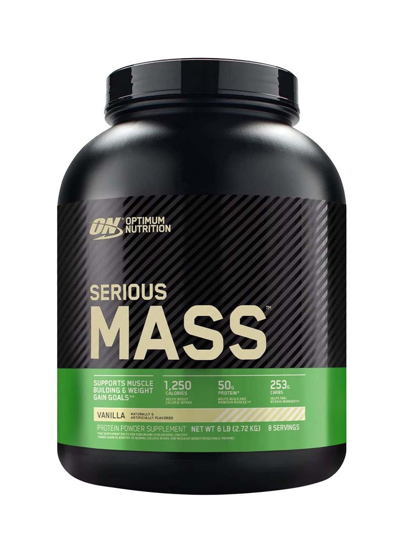 Optimum Nutrition Serious Mass Weight Gain Protein Powder Vanilla 6lb  - Image 1