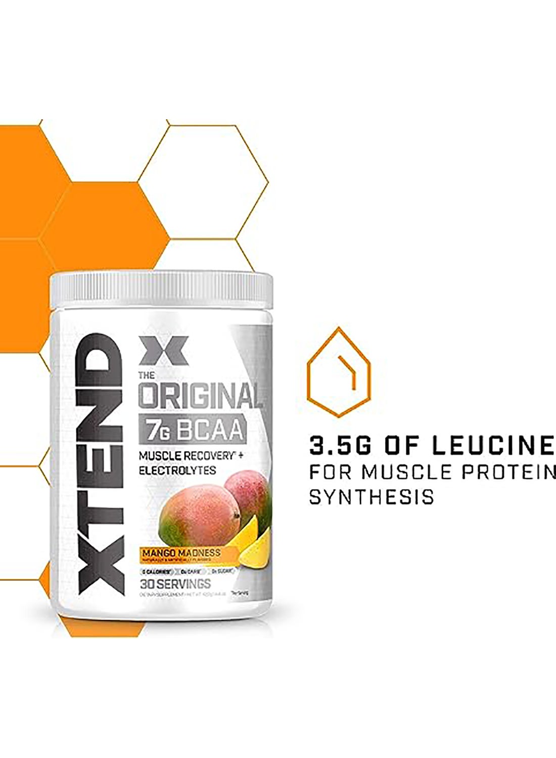 Xtend The Original 7G Bcaa Muscle Recovery + Electrolytes Mango Madness - 30 Servings 405G