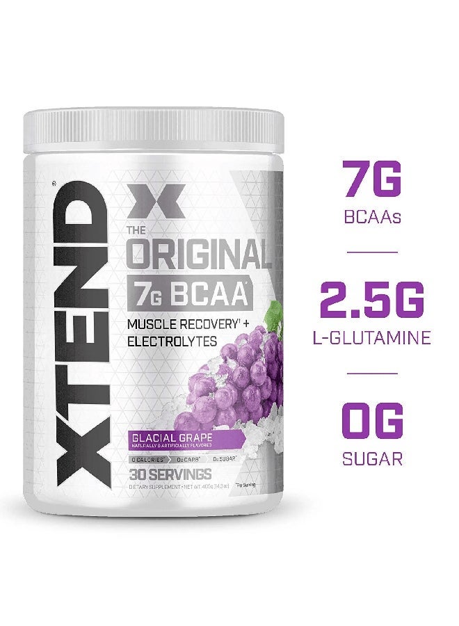 Original 7G Bcaa Muscle Recovery + Electrolytes, Glacial Grape - 30 Servings - 390 Grams
