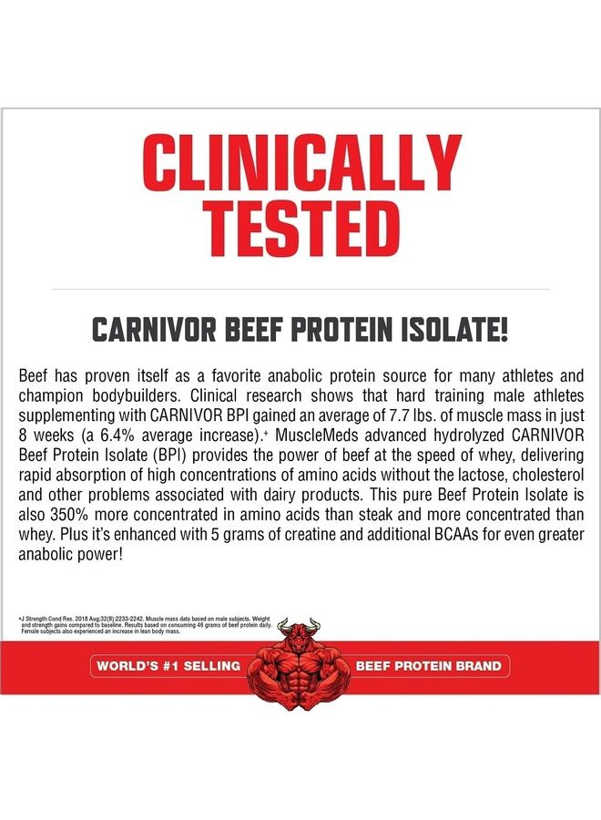 Carnivor Beef Protein Isolate Powder, Cookies & Cream, 56 Servings, 1680 Gram, 3.7 Pound