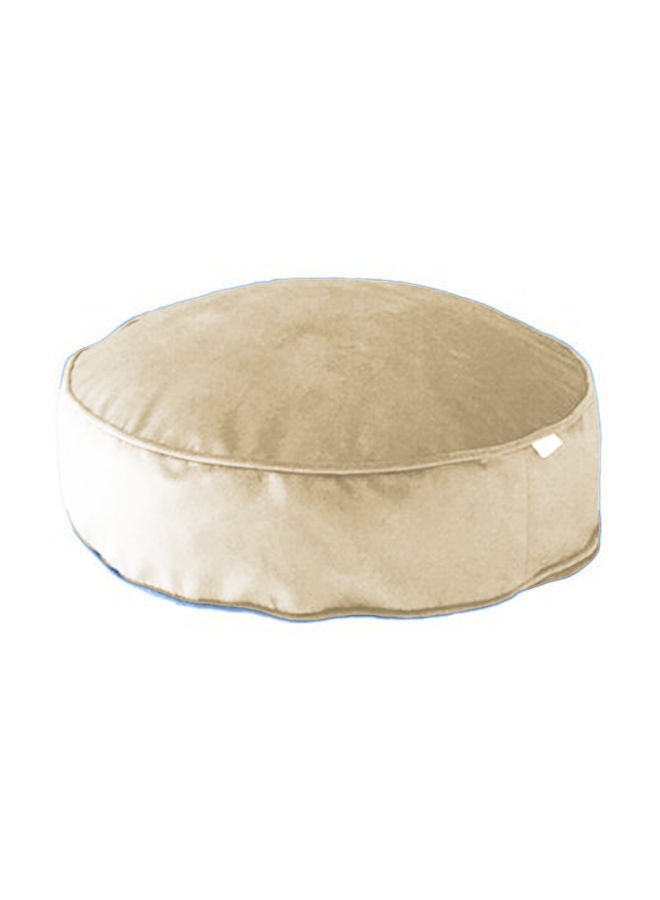 REGAL IN HOUSE Round Velvet Bean Bag velvet Ivory 60x20cm 