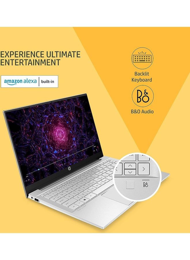 HP - Pavilion 14 14-dv2015TU Laptop With 14-Inch Display, Core i7 1255U Processor/16GB RAM/1TB SSD/Intel Iris XE Graphics/Windows 11 Home English/Arabic Silver - Image 1