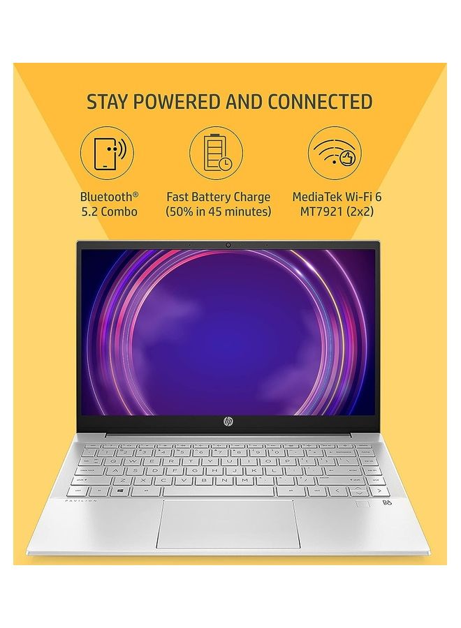 HP - Pavilion 14 14-dv2015TU Laptop With 14-Inch Display, Core i7 1255U Processor/16GB RAM/1TB SSD/Intel Iris XE Graphics/Windows 11 Home English/Arabic Silver - Image 1