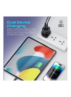 PROMATE iPhone 15 Charger,Compact 25W USB-C Power Delivery AC Charger With 18W QC 3.0 Adaptive Smart Charging And Short-Circuit ProtectionGalaxy S23, iPad Air White Black  - Image 4