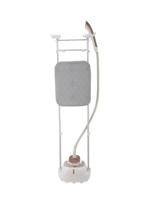 1800W Digital Garment Steamer With Detachable Board, Free Angle Adjustable Poles Rotary Wheels + Multiple Attachments For Wrinkle & Sanitized Garment 2 L 1800 W MYGZ20D2W White