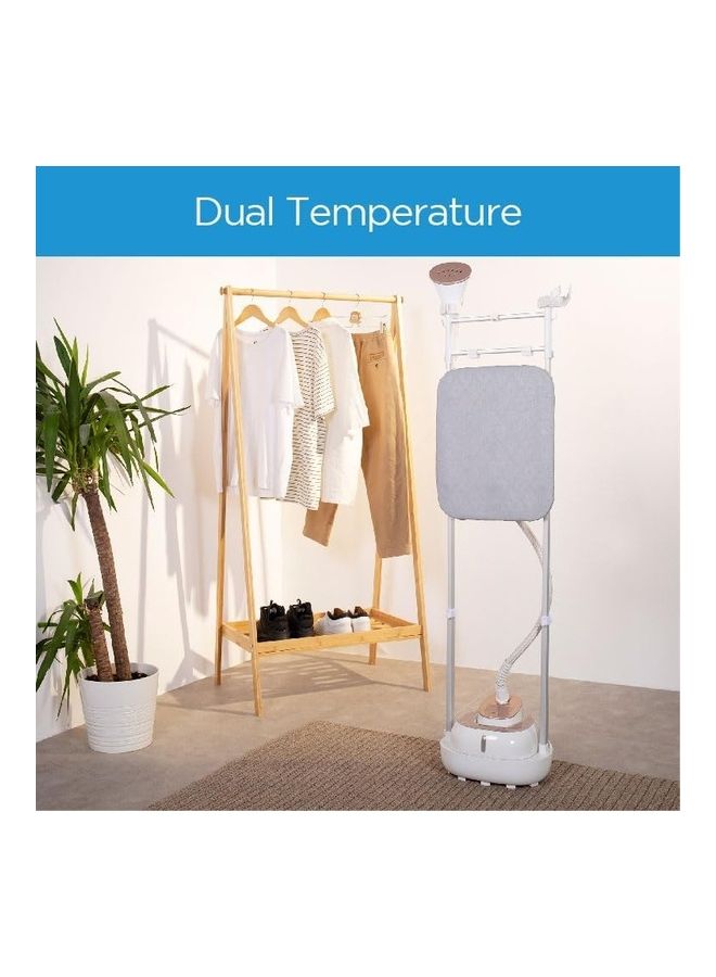 Midea - 1800W Digital Garment Steamer With Detachable Board, Free Angle Adjustable Poles Rotary Wheels + Multiple Attachments For Wrinkle & Sanitized Garment 2 L 1800 W MYGZ20D2W White - Image 1