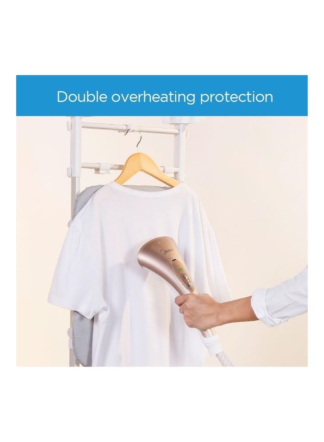 Midea - 1800W Digital Garment Steamer With Detachable Board, Free Angle Adjustable Poles Rotary Wheels + Multiple Attachments For Wrinkle & Sanitized Garment 2 L 1800 W MYGZ20D2W White - Image 1