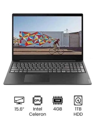 IdeaPad S145 Laptop With 15.6-Inch HD 1366x768 Display/Intel Celeron N4000/4GB RAM DDR4/1TB HDD/Intel UHD Graphics English/Arabic Black - v1691053363/N53425624A_1