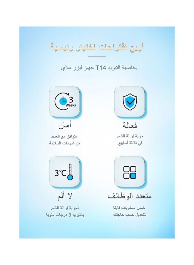 MLAY 2023 Updated IPL Laser Painless Hair Removal Device With Bikini And Face Lamp 3 Degree C Cold Compress, 5-Levels, 500000 Pulses Sky Blue - Image 4