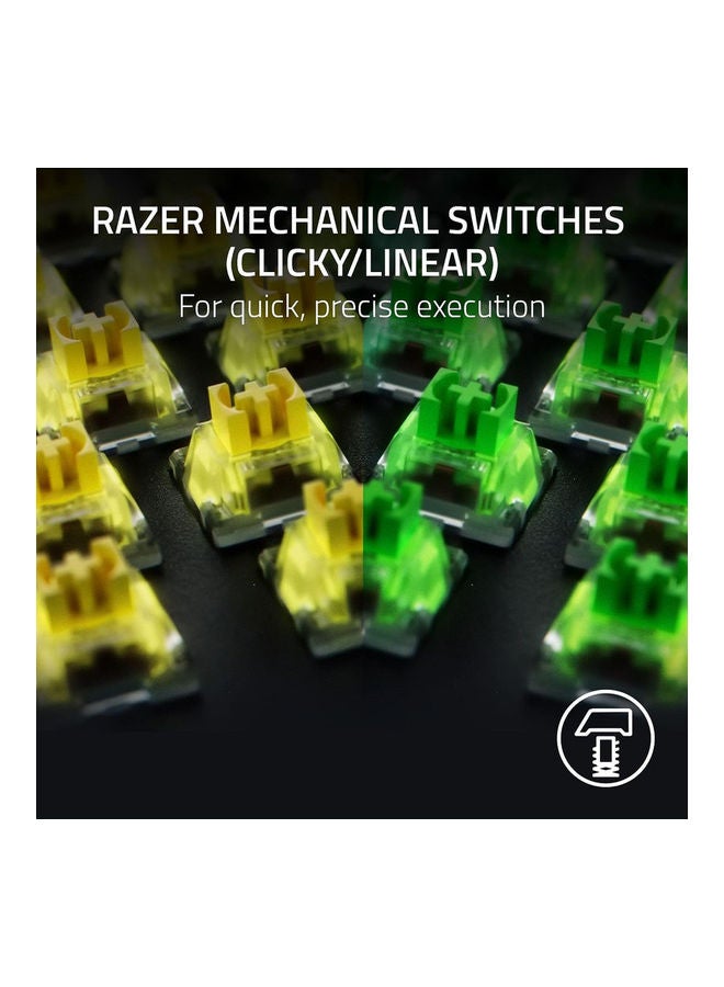 ريزر لوحة مفاتيح الألعاب الميكانيكية BlackWidow V4، مفاتيح Razer Yellow، اتصال سلكي، أسطوانة متعددة الوظائف، 6 مفاتيح ماكرو، مفاتيح Doubleshot ABD، تخطيط إنجليزي، أسود | RZ03-04691800-R3M1 - Image 2
