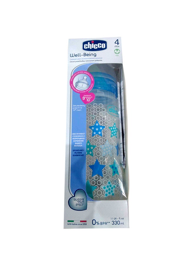 Chicco Well-Being Feeding Bottle With Silicone Teat, 330 ml - Image 2