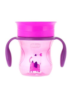 Chicco NaturalFit Sippy Cup With Soft Silicone Spill-proof Straw, 200 Ml, Pink - 8058664081370  - Image 1
