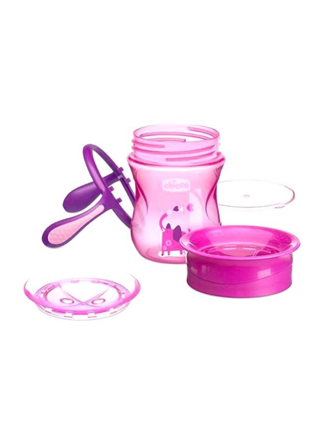 Chicco NaturalFit Sippy Cup With Soft Silicone Spill-proof Straw, 200 Ml, Pink - 8058664081370  - Image 2