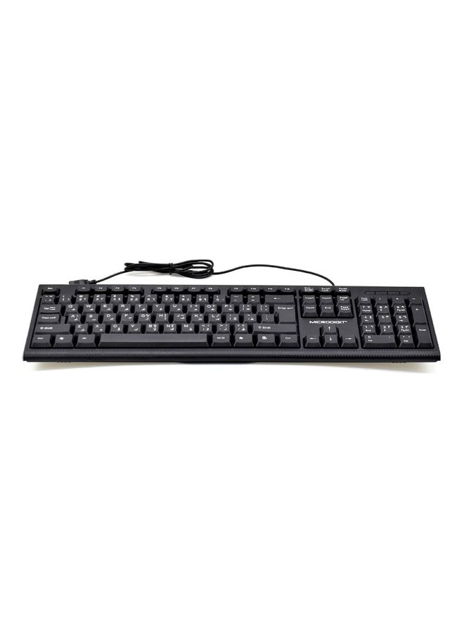 Microdigit Multi Language Support Premium Keyboard Black  - Image 2