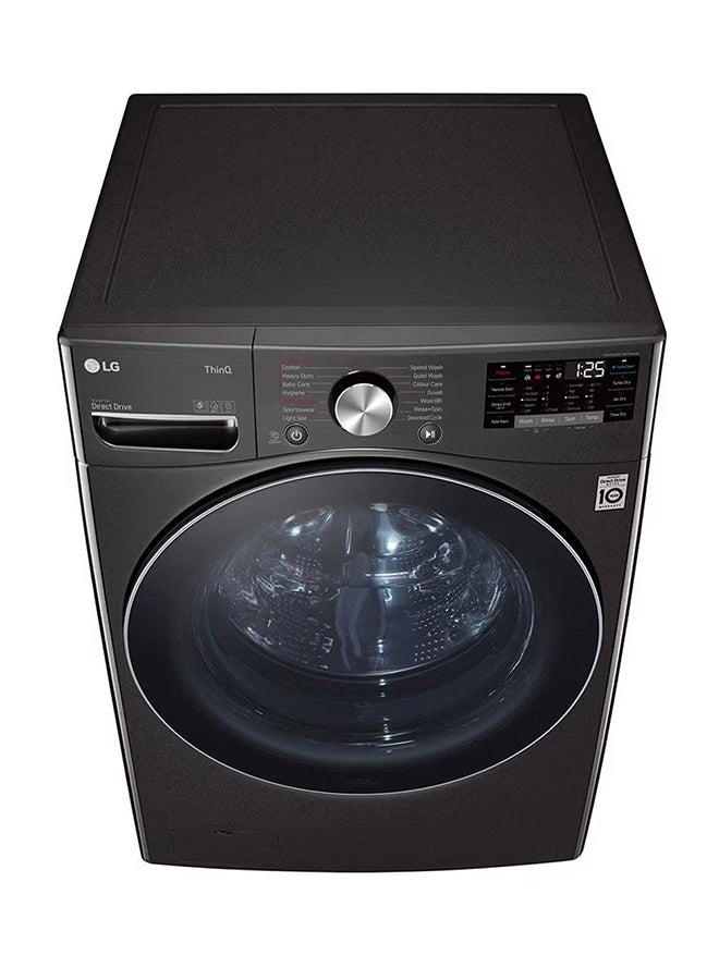 LG - Front Load Washing Machine Wi-Fi WF2111BST Black Steam - Image 1