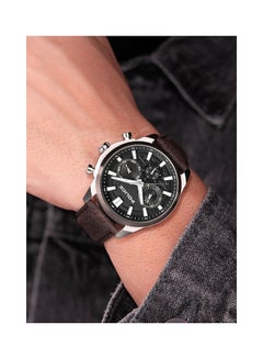 POLICE Men's Chronograph Round Shape Leather Wrist Watch PEWJF0021040 - 44 Mm  - Image 5