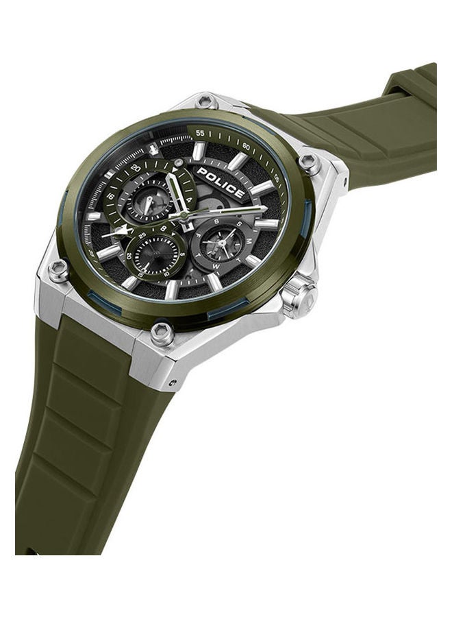 POLICE Men's Chronograph Round Shape Silicone Wrist Watch PEWJQ2203242 - 45 Mm - Image 2