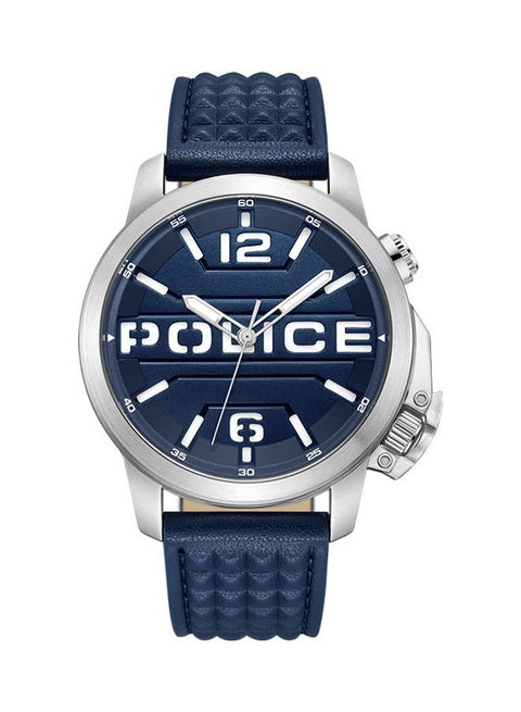 Men's Analog Round Shape Leather Wrist Watch PEWJD0021702 - 44 Mm