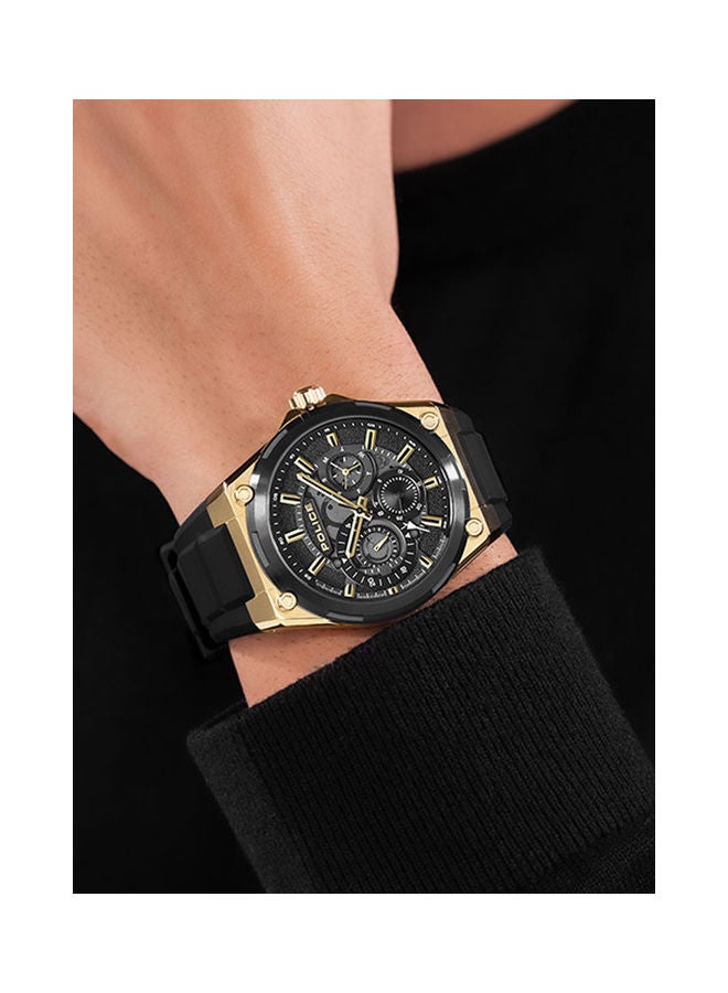 POLICE Men's Chronograph Round Shape Silicone Wrist Watch PEWJQ2203241 - 45 Mm - Image 5