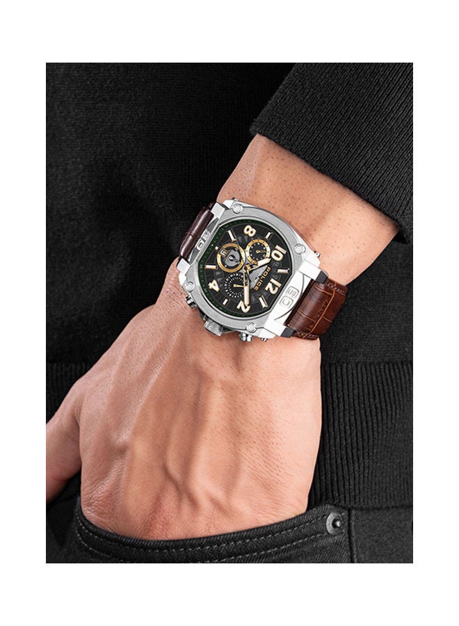 بوليس - ساعة يد كرونوغراف جلدية دائرية الشكل PEWJF0021902 - 45 ملم - Image 1
