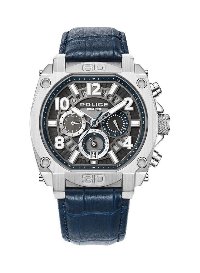 POLICE Men's Chronograph Round Shape Leather Wrist Watch PEWJF0021901 - 45 Mm  - Image 1