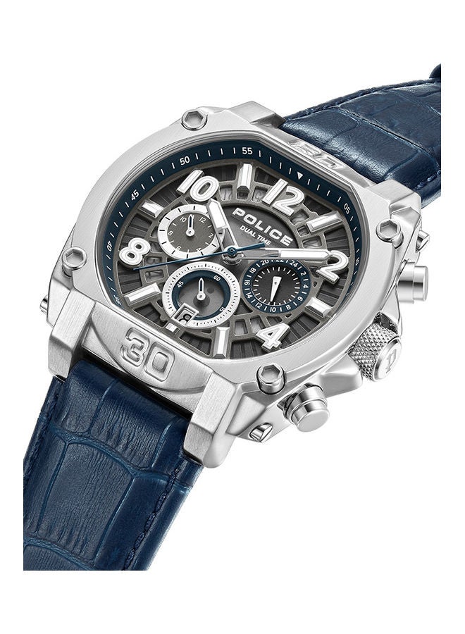 POLICE Men's Chronograph Round Shape Leather Wrist Watch PEWJF0021901 - 45 Mm  - Image 4