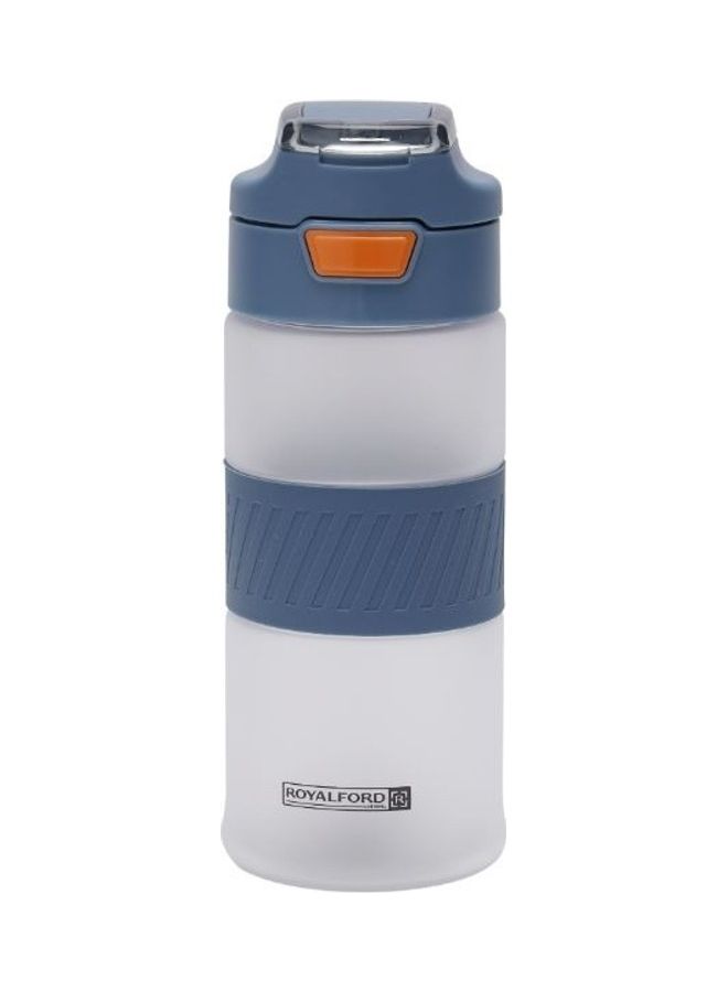 Royalford - Water Bottle With Push Button Cap Blue 650ml - Image 1