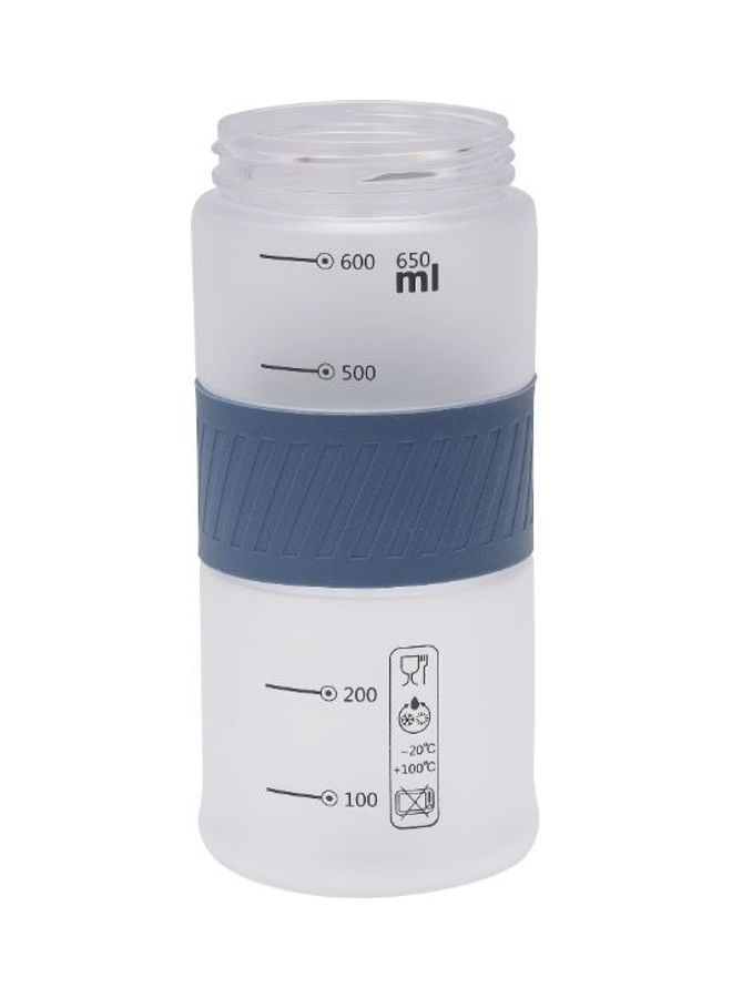 Royalford - Water Bottle With Push Button Cap Blue 650ml - Image 1